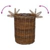 vidaXL Blumentopfkorb mit Speicher 2 pcs Braun Kubu Rattan