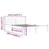 vidaXL Massivholzbett Kiefer 140x200 cm Schwarz