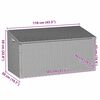 vidaXL Garten-Aufbewahrungsbox Grau 110 x 50 x 58 cm Poly Rattan
