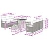 vidaXL Garten-Sofa-Set mit Speicher 9 pcs Schwarz Poly Rattan