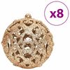 vidaXL Weihnachtskugeln 100 Stk. Champagner und Braun 3 / 4 / 6 cm
