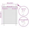 vidaXL Plissee Hellgrau 100x150 cm Stoffbreite 99,4 cm Polyester