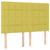 vidaXL Boxspringbett mit Matratze & LED Gr&uuml;n 140x190 cm Stoff