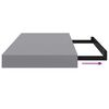 vidaXL Schweberegale 2 Stk. Grau 50x23x3,8 cm MDF