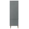 vidaXL Kleiderschrank MOLDE Grau 90x55x175 cm Massivholz Kiefer