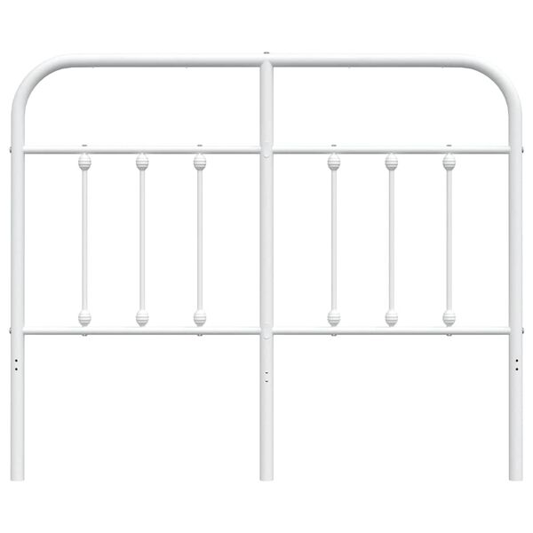 vidaXL Kopfteil Metall Wei&szlig; 120 cm