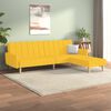 vidaXL Schlafsofa 2-Sitzer mit Fu&szlig;hocker Gelb Stoff