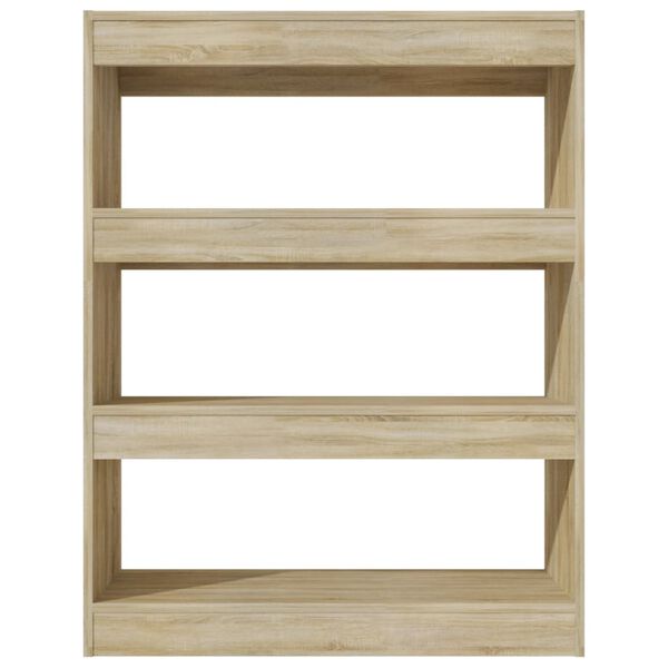 vidaXL B&uuml;cherregal/Raumteiler Sonoma-Eiche 80x30x103 cm Holzwerkstoff