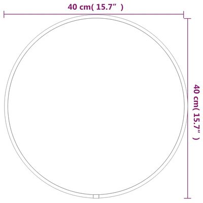 vidaXL Wandspiegel Golden Ø 40 cm Rund