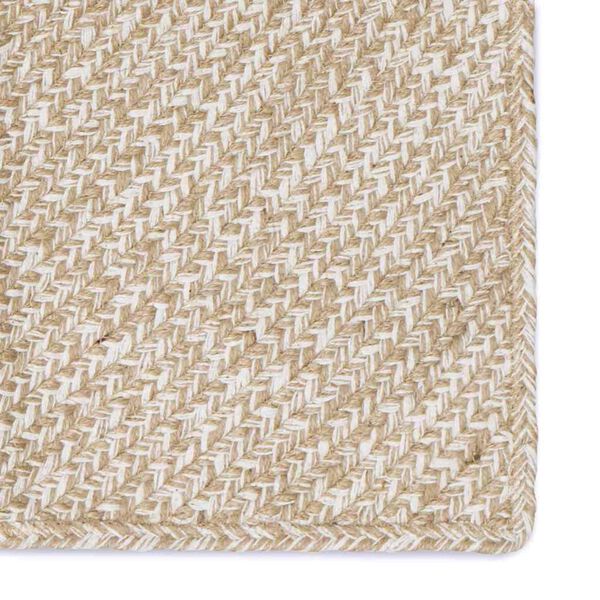vidaXL Bereichsteppiche Nat&uuml;rlich und Wei&szlig; 80 x 200 cm Jute