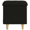 vidaXL Aufbewahrungsottomane mit Kissen Schwarz 40 x 40 x 45 cm Stoff