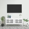 vidaXL TV-Schrank Wei&szlig; 105x35x50 cm Stahl