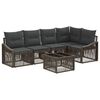 vidaXL Gartensofa-set 6 stk. Grau Poly-Rattan