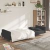 vidaXL Schlafsofa 2-Sitzer mit 2 Kissen Dunkelgrau Stoff
