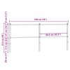 vidaXL Kopfteil R&auml;uchereiche 190 cm Holzwerkstoff und Stahl