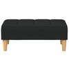 vidaXL Schlafsofa 2-Sitzer mit Fu&szlig;hocker Schwarz Stoff