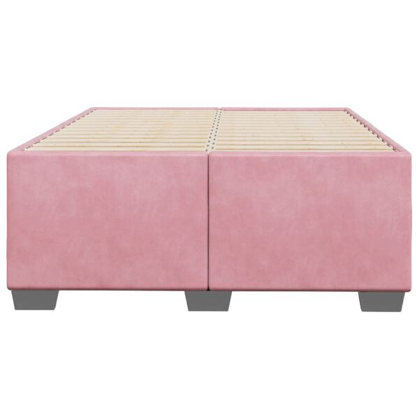 vidaXL Bettgestell ohne Matratze Rosa 120x190 cm Samt