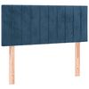 vidaXL Boxspringbett mit Matratze & LED Dunkelblau 90x190 cm Samt