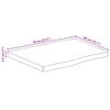 vidaXL Tischplatte mit Baumkante 70x40x2,5 cm Massivholz Mango