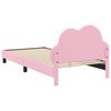 vidaXL Kinderbettgestell mit Kopfteil mit Kopfteil Rosa 90 x 190 cm PU