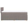 vidaXL Boxspringbett mit Matratze Taupe 90x200 cm Stoff
