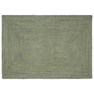 vidaXL Bereichsteppiche Rechtwinklig Olive Gr&uuml;n 120 x 170 cm Jute