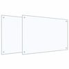 vidaXL K&uuml;chenr&uuml;ckwand 2 stk. Transparent 90 x 60 cm Geh&auml;rtetes Glas
