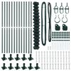 vidaXL Zaunpfosten Gr&uuml;n 25 x 1,4 m (60 x 60 mm Gitter) Stahl und PVC