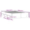 vidaXL Bettgestell Grau Sonoma 135x190 cm Holzwerkstoff