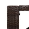 vidaXL 5-tlg. Gartenbar-Set mit Kissen Braun Poly Rattan