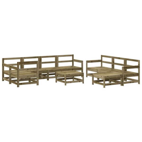 vidaXL 10-tlg. Garten-Lounge-Set Kiefernholz Impr&auml;gniert