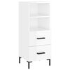 vidaXL Sideboard Hochglanz-Wei&szlig; 34,5x34x90 cm Holzwerkstoff