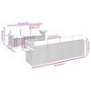 vidaXL 8-tlg. Garten-Sofagarnitur mit Kissen Grau Poly Rattan