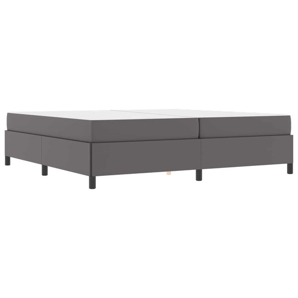 vidaXL Bettrahmen mit Matratze Grau 200 x 200 cm Stoff