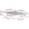 vidaXL Bettrahmen Braun 140 x 210 cm Massives Kiefernholz