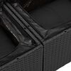 vidaXL Gartensofa-set mit Speicher 10 pcs Schwarz Poly-Rattan