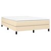 vidaXL Boxspringbett mit Matratze Creme 140x200 cm Stoff