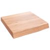 vidaXL Wandregal Hellbraun 40x40x(2-6) cm Massivholz Eiche Behandelt