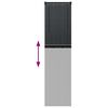 vidaXL Fensterjalousie mit Vorh&auml;ngen Schwarz Aluminium
