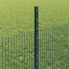 vidaXL Zaun mit Pfosten Gr&uuml;n 0,5 x 100 m Stahl und PVC