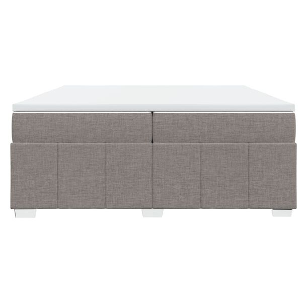 vidaXL Boxspringbett mit Matratze Taupe 200x200 cm Stoff