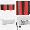 vidaXL Einziehbare Markise Orange und Braun 350 x 250 cm