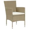 vidaXL 5-tlg. Garten-Essgruppe Beige
