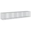 vidaXL Gabione mit Deckel 550x100x100 cm Verzinktes Eisen