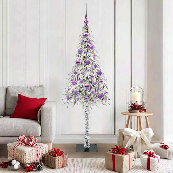 vidaXL Weihnachtsbaum mit 150 LEDs Wei&szlig; 150 cm PE und Stahl