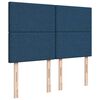 vidaXL Boxspringbett mit Matratze Blau 140x190 cm Stoff