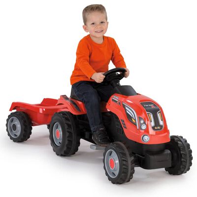 Smoby Kinder-Aufsitztraktor mit Truck Farmer XL Rot