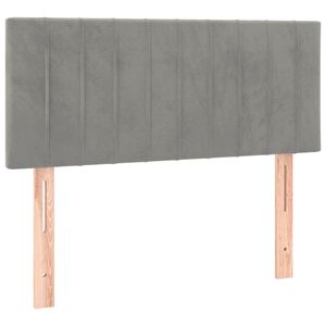 vidaXL Kopfteil Hellgrau 90x5x78/88 cm Samt