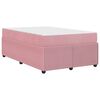 vidaXL Bettgestell mit Matratze mit Matratze Rosa 120 x 190 cm Samt