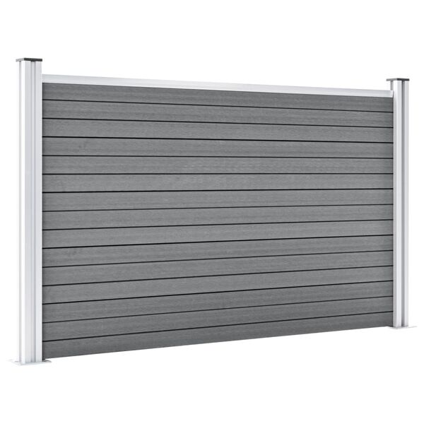 vidaXL Gartenzaun WPC 872x106 cm Grau